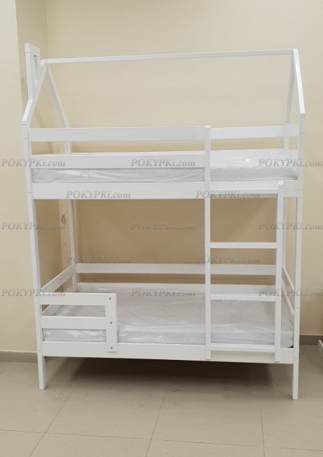 Кровать-домик Отличник двухъярусная-с ортопедическим основанием