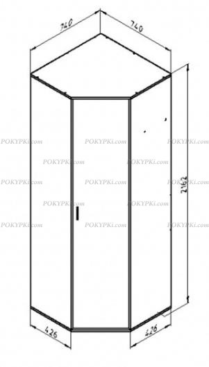 Угловой шкаф для одежды Дельта 1 Угловой шкаф для одежды Дельта 1