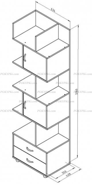 Шкаф пенал комбинированный Дельта 5.02