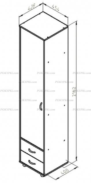 Шкаф пенал Дельта 8