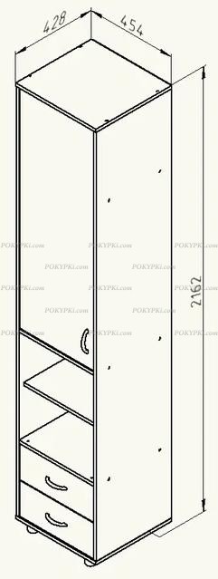 Шкаф пенал Дельта 10 Шкаф пенал Дельта 10