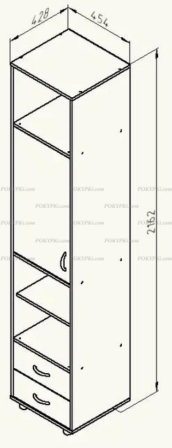 Шкаф комбинированый пенал Дельта 11 Шкаф комбинированый пенал Дельта 11