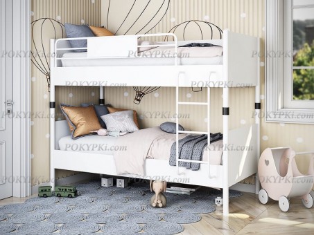 Двухъярусная белая кровать Дельта Лофт