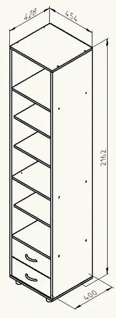 Шкаф пенал комбинированный Дельта 12