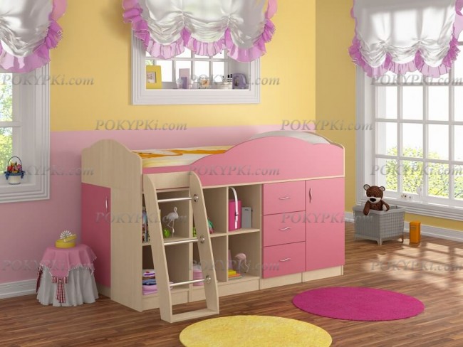 Кровать чердак со шкафом Дюймовочка 5.4 Кровать чердак со шкафом Дюймовочка 5.4