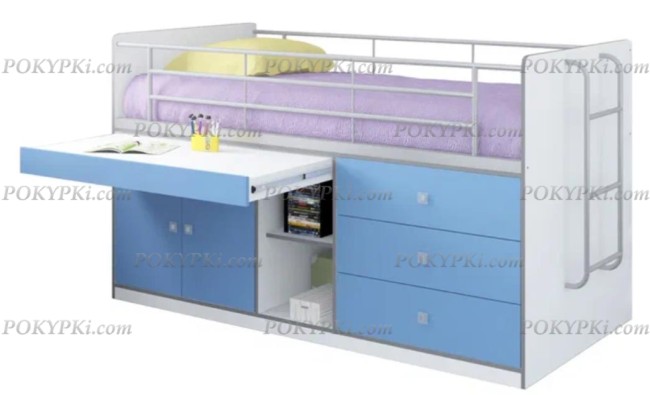 Кровать чердак с рабочей зоной Дюймовочка 6 Кровать чердак с рабочей зоной Дюймовочка 6