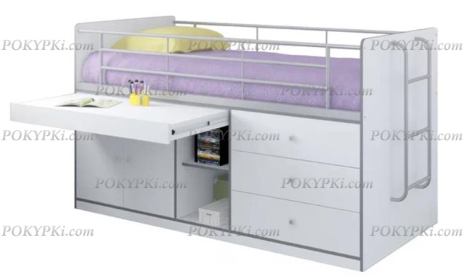 Кровать чердак с рабочей зоной Дюймовочка 6 Кровать чердак с рабочей зоной Дюймовочка 6