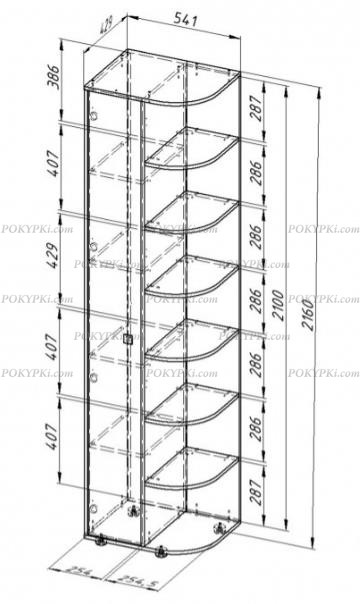 Шкаф угловой Дельта 14.01 Шкаф угловой Дельта 14.01