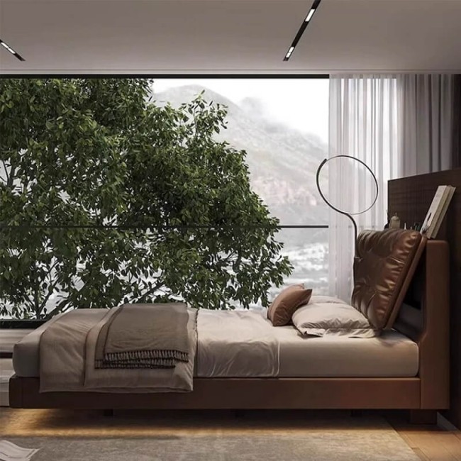 Парящая кровать с подсветкой Testiera Fly 36