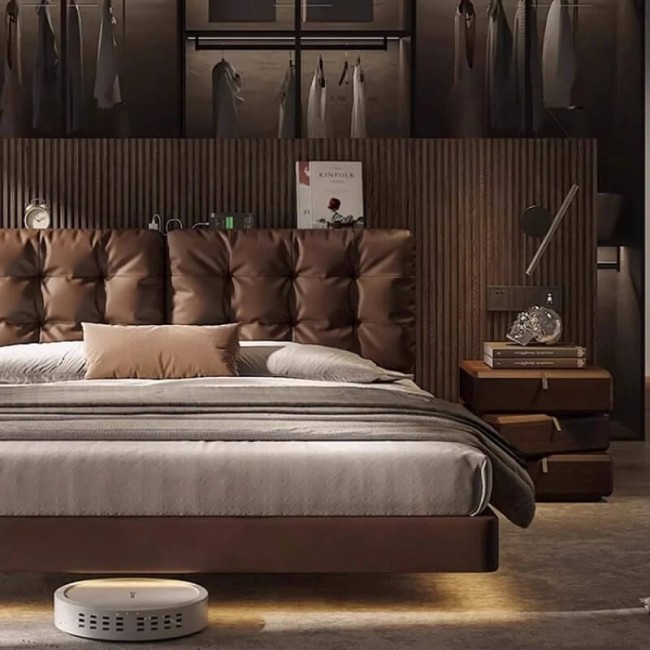 Парящая кровать с подсветкой Testiera Fly 36