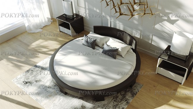 Круглая кровать из массива Абсолют