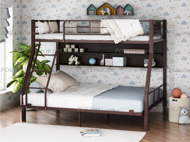Двухъярусная кровать Гранада -1   140 коричневый с Венге