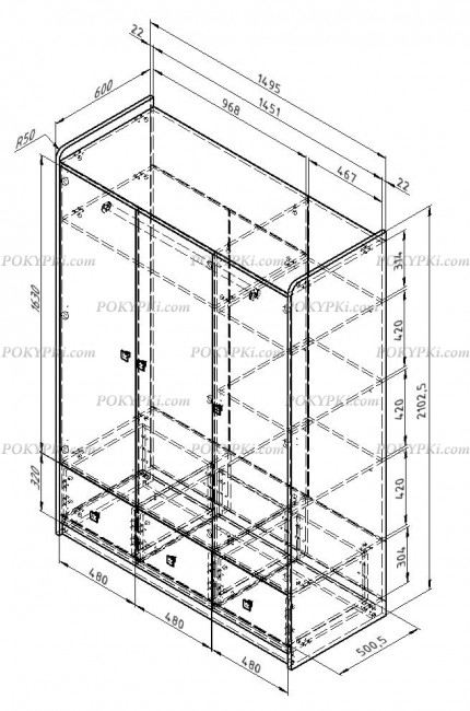 Шкаф Дельта Сильвер Шкаф Дельта Сильвер