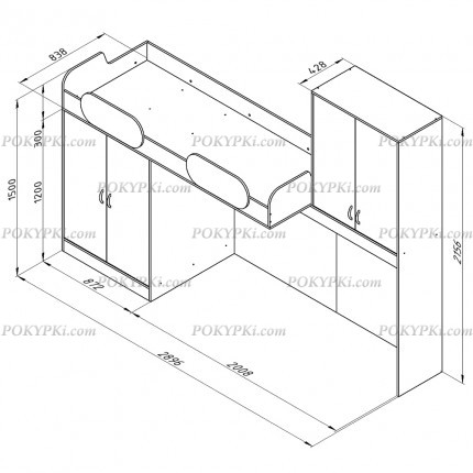 Модульная детская комната Дельта 1