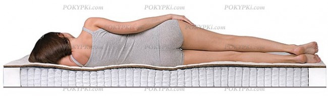 Умеренно-жесткий пружинный матрас с кокосом