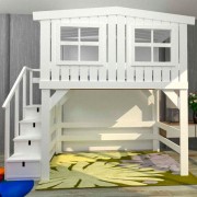 Кровать чердак домик "Шалаш"