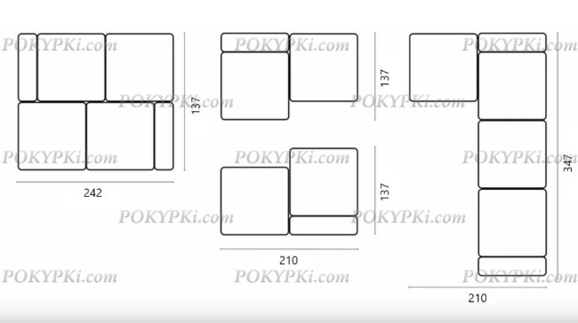 Модульный диван Фиджи