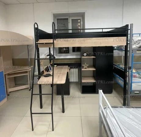 Кровать чердак Дельта Лофт 20.02.01 черная Кровать чердак Дельта Лофт 20.02.01 черная