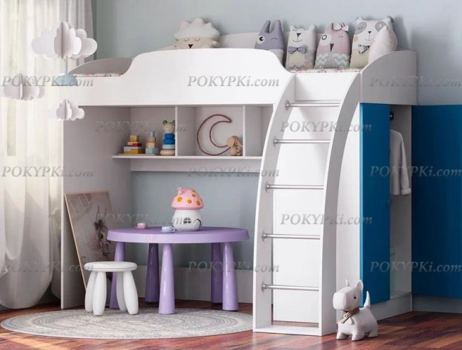 Кровать чердак со шкафом Соня 1 верхняя