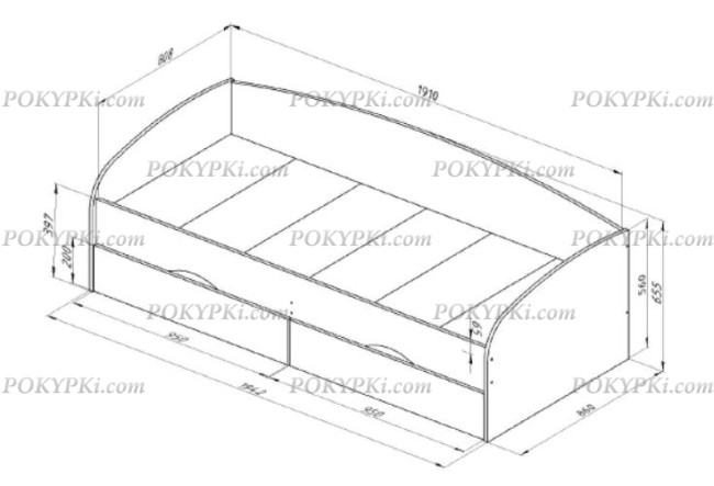 Детская кровать Соня 2 нижняя