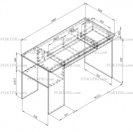 Стол письменный Дельта Лофт 15.11 Black Стол письменный Дельта Лофт 15.11 Black