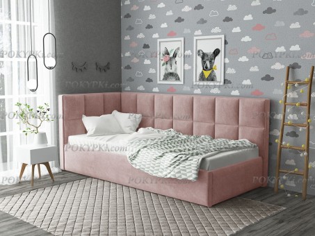 Угловая кровать с мягкими спинками Ларош Угловая кровать с мягкими спинками Ларош