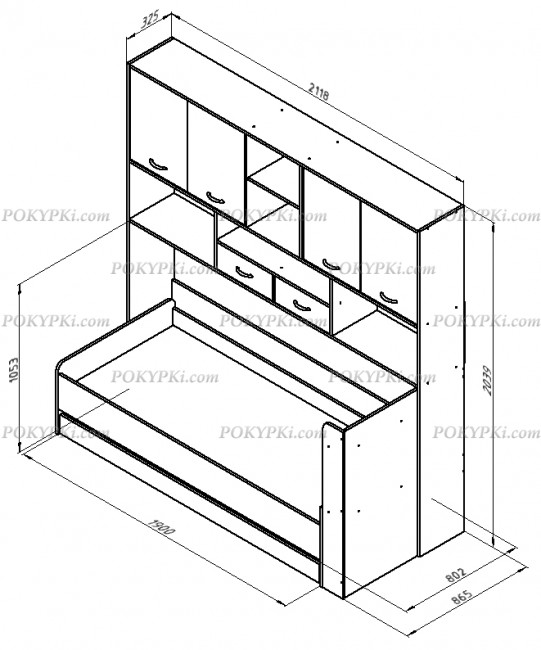 Модульная детская комната Дельта 8