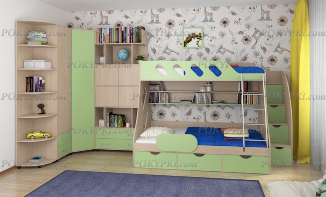 Модульная детская комната Дельта 15-дуб молочный Модульная детская комната Дельта 15-дуб молочный
