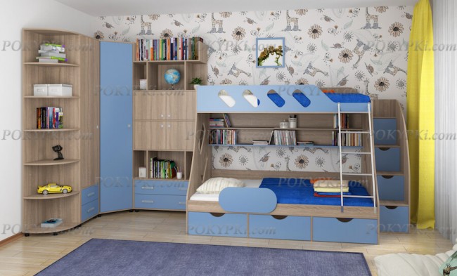 Модульная детская комната Дельта 15-дуб сонома Модульная детская комната Дельта 15-дуб сонома