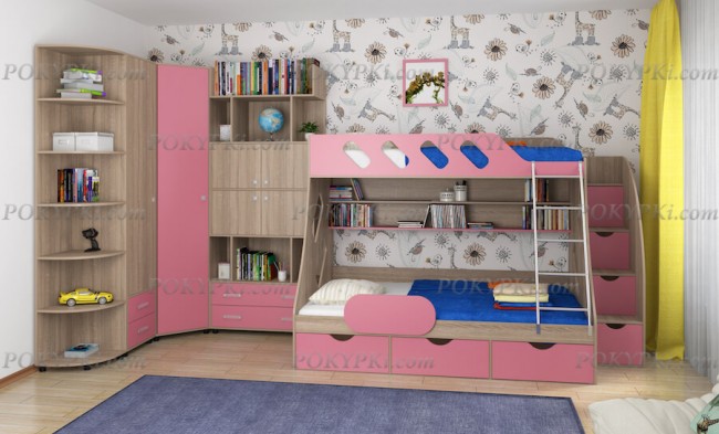 Модульная детская комната Дельта 15-дуб сонома Модульная детская комната Дельта 15-дуб сонома