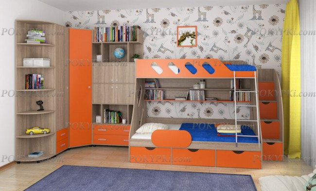 Модульная детская комната Дельта 15-дуб сонома Модульная детская комната Дельта 15-дуб сонома