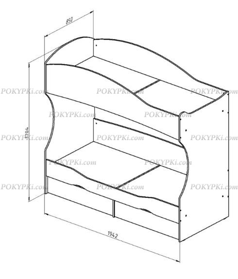 Двухярусная кровать Дельта 20 Двухярусная кровать Дельта 20