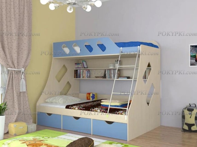 Кровать двухъярусная с бортиками Дельта 20.01 Кровать двухъярусная с бортиками Дельта 20.01