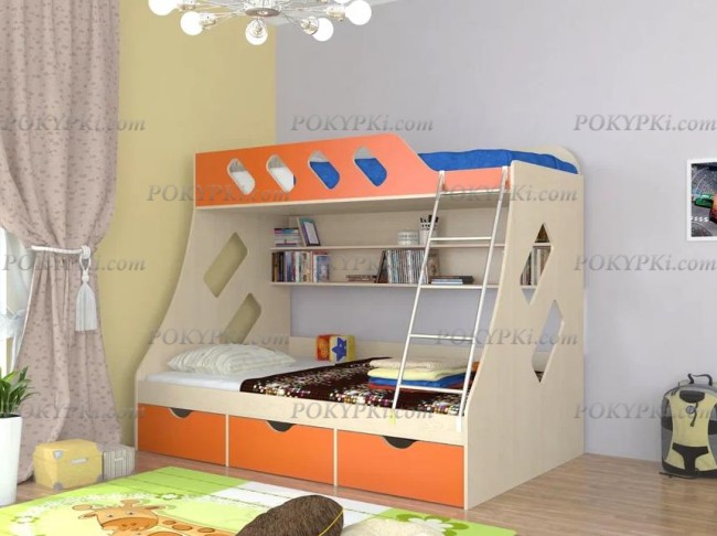 Кровать двухъярусная с бортиками Дельта 20.01 Кровать двухъярусная с бортиками Дельта 20.01