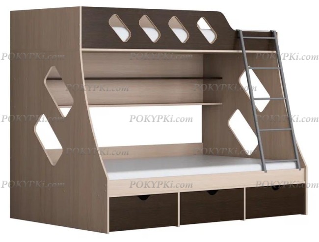 Кровать двухъярусная с бортиками Дельта 20.01 Кровать двухъярусная с бортиками Дельта 20.01