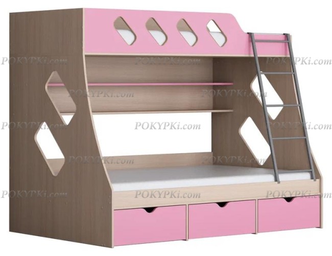 Кровать двухъярусная с бортиками Дельта 20.01 Кровать двухъярусная с бортиками Дельта 20.01