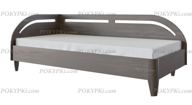 Угловая кровать тахта Мальмо в сером цвете Угловая кровать тахта Мальмо в сером цвете