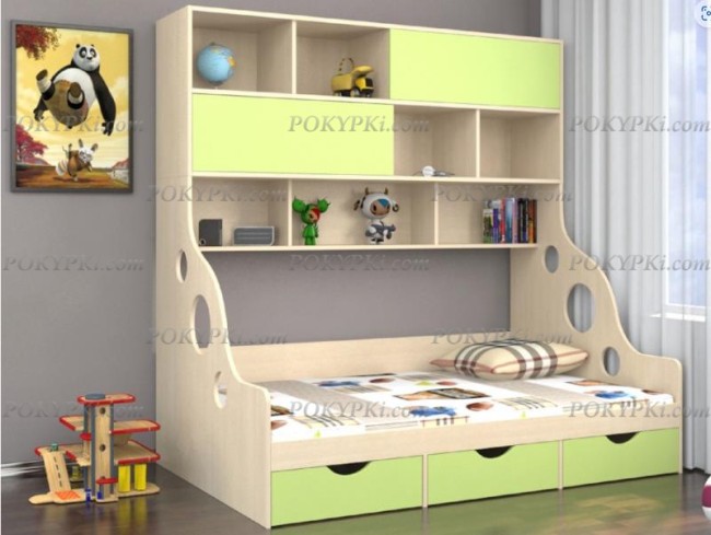 Модульная кровать Дельта 21.02 с антресолью