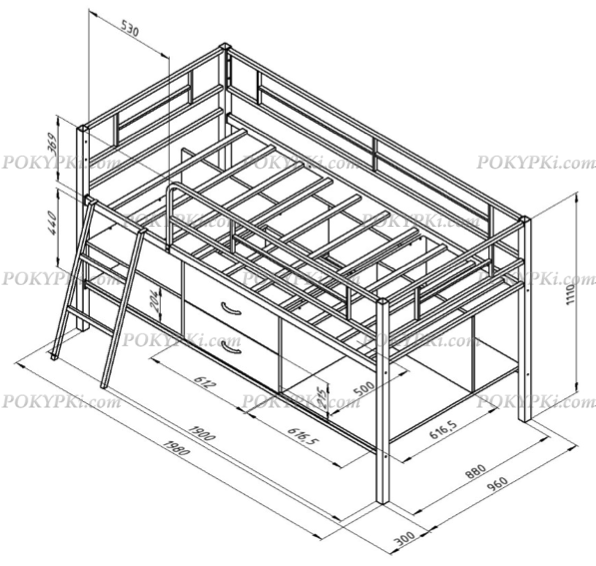 Кровать-чердак Севилья-Я мини