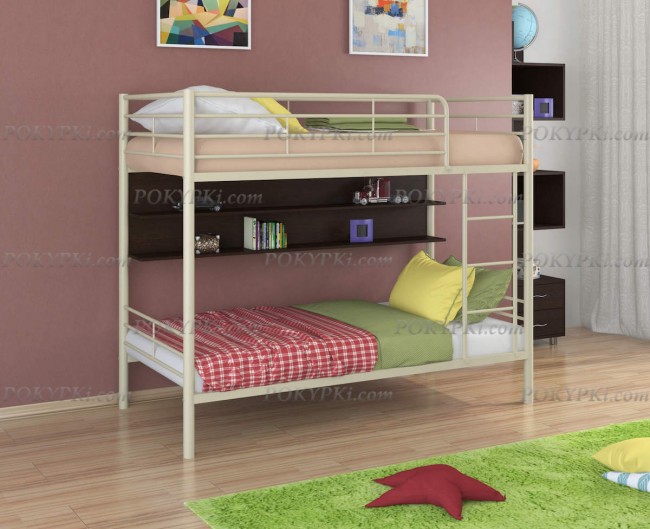 Двухъярусная кровать Севилья 3-с полкой венге Двухъярусная кровать Севилья 3-с полкой венге