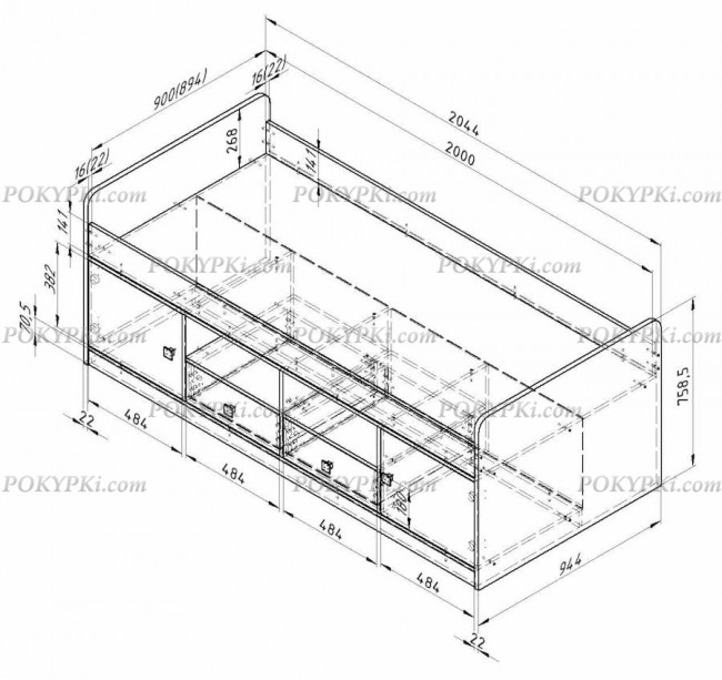 кровать из ЛДСП Сильвер
